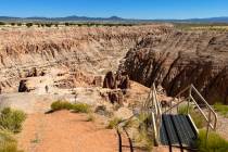 Cathedral Gorge State Park is seen on July 8, 2023. (Carri Geer Thevenot/Las Vegas Review-Journal)