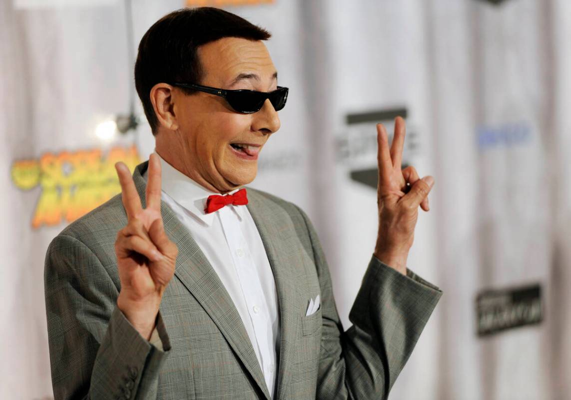 Paul Reubens, recipient of the Visionary Award, poses in character as Pee-wee Herman at the 201 ...