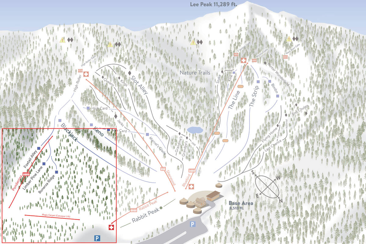 Lee Canyon announced a $7 million capital improvement project to add ski lifts and a 450-space ...