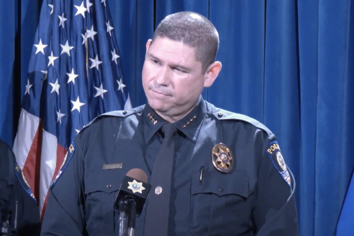 Chief Mike Blackeye of the Clark County School District Police Department discusses the annual ...