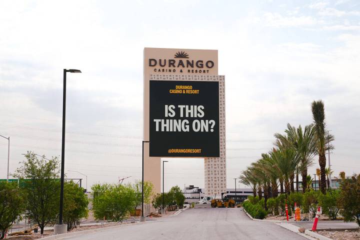 Durango Casino & Resort's marquee being tested. (Durango Casino & Resort)