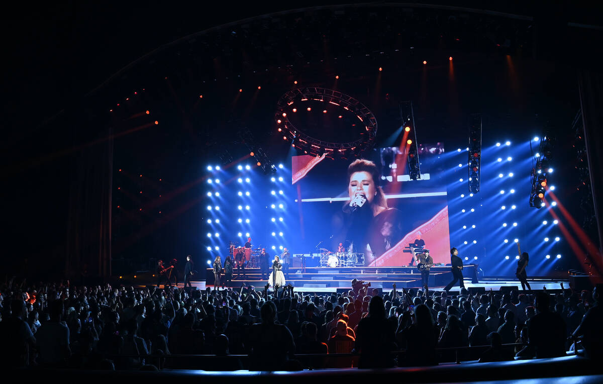 Kelly Clarkson performs at Bakkt Theater at Planet Hollywood on July 28, 2023 in Las Vegas. (Ph ...