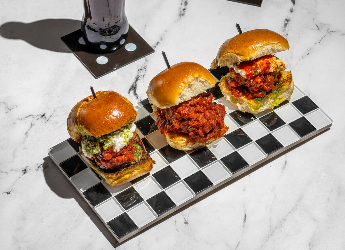 Meatball sliders from Meatball Hero, a new food truck in downtown Las Vegas as of summer 2023. ...