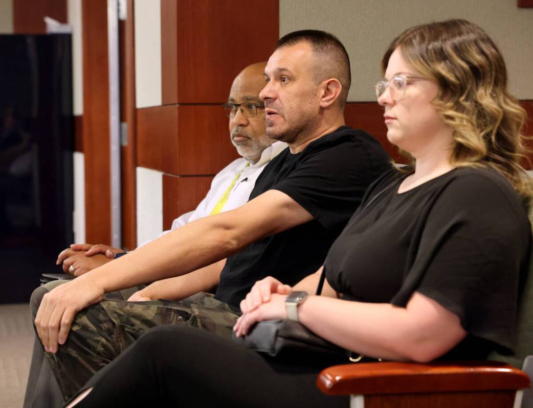 The family of Tina Tintor waits for the arraignment of former Raiders player Henry Ruggs in cou ...