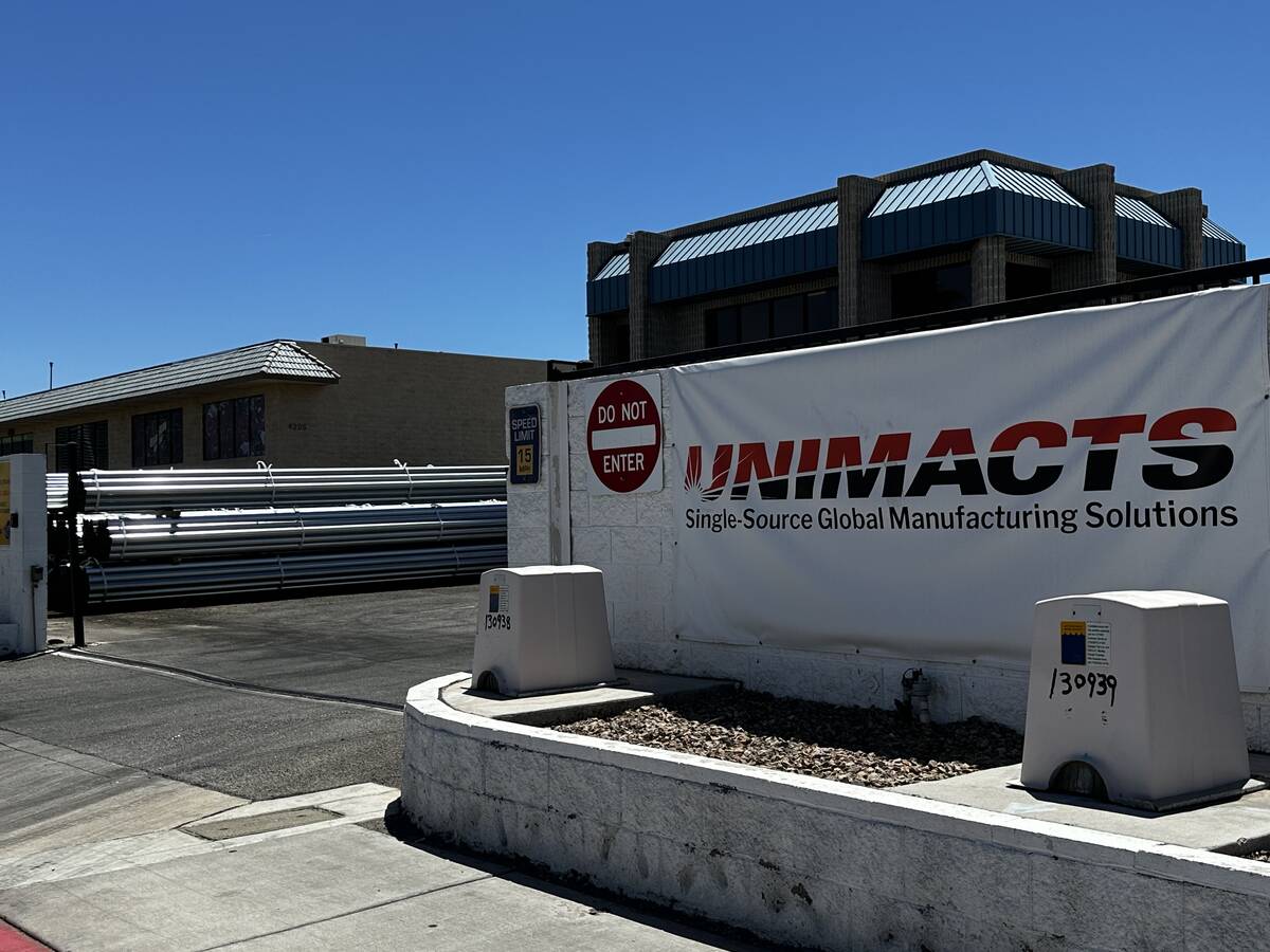 The Unimacts manufacturing facility, which opened in 2023 and makes torque tubes that support s ...