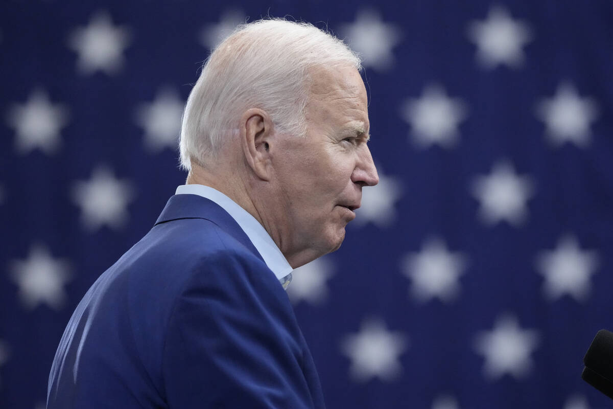 President Joe Biden speaks at the Arcosa Wind Towers, Wednesday, Aug. 9, 2023, in Belen, N.M. B ...