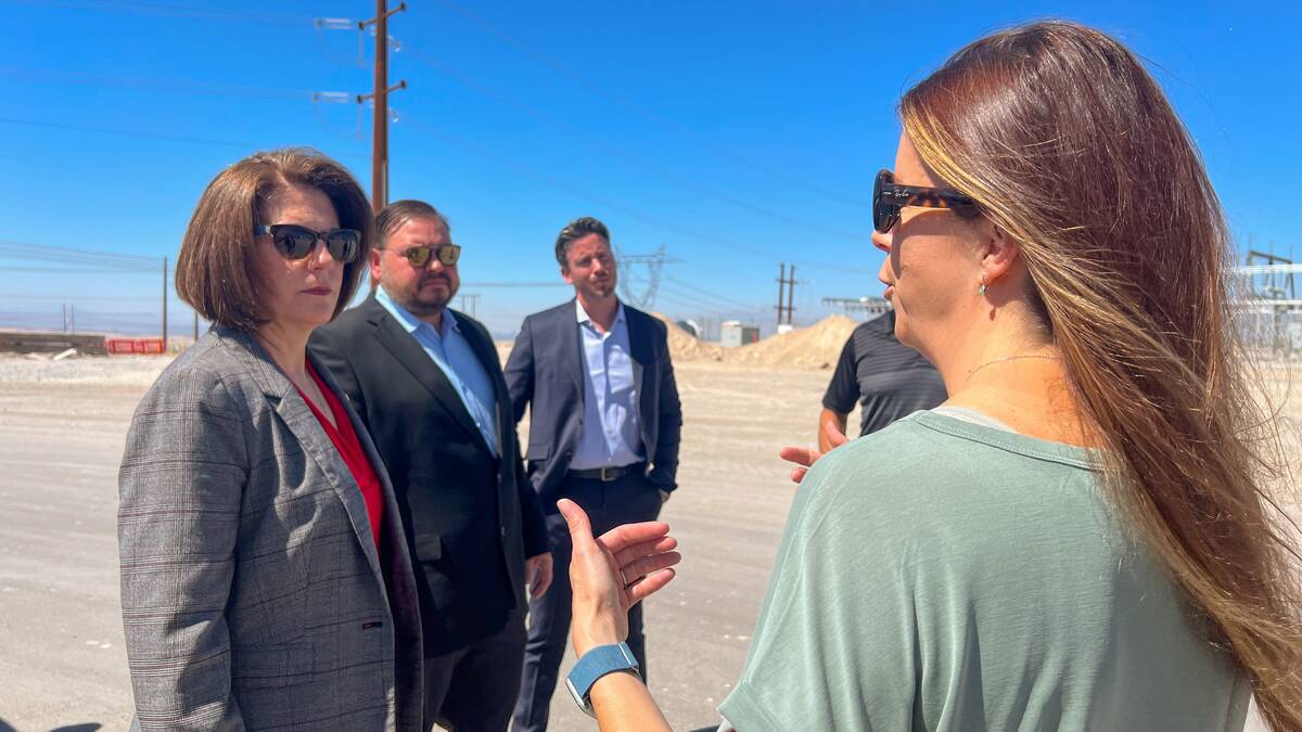 Sen. Catherine Cortez Masto visiting Apex Industrial Park. (Photo courtesy of Sen. Cortez Masto ...