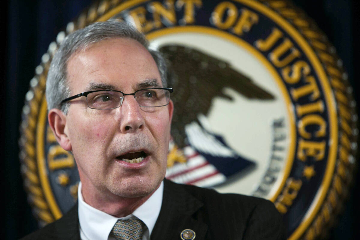 U.S. Attorney David Weiss speaks during a press conference on May 3, 2018, at his district offi ...