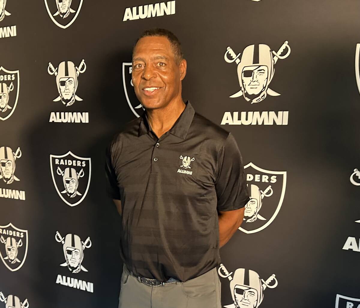 Former NFL running back Marcus Allen at the "Once a Raider, Always a Raider" alumni silver-carp ...