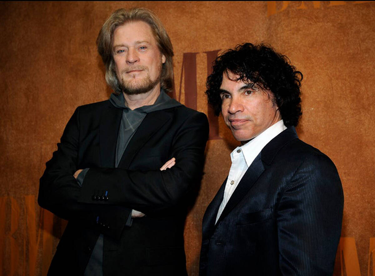 Daryl Hall, left, and John Oates pose before the 56th annual BMI Pop Awards in Beverly Hills, C ...