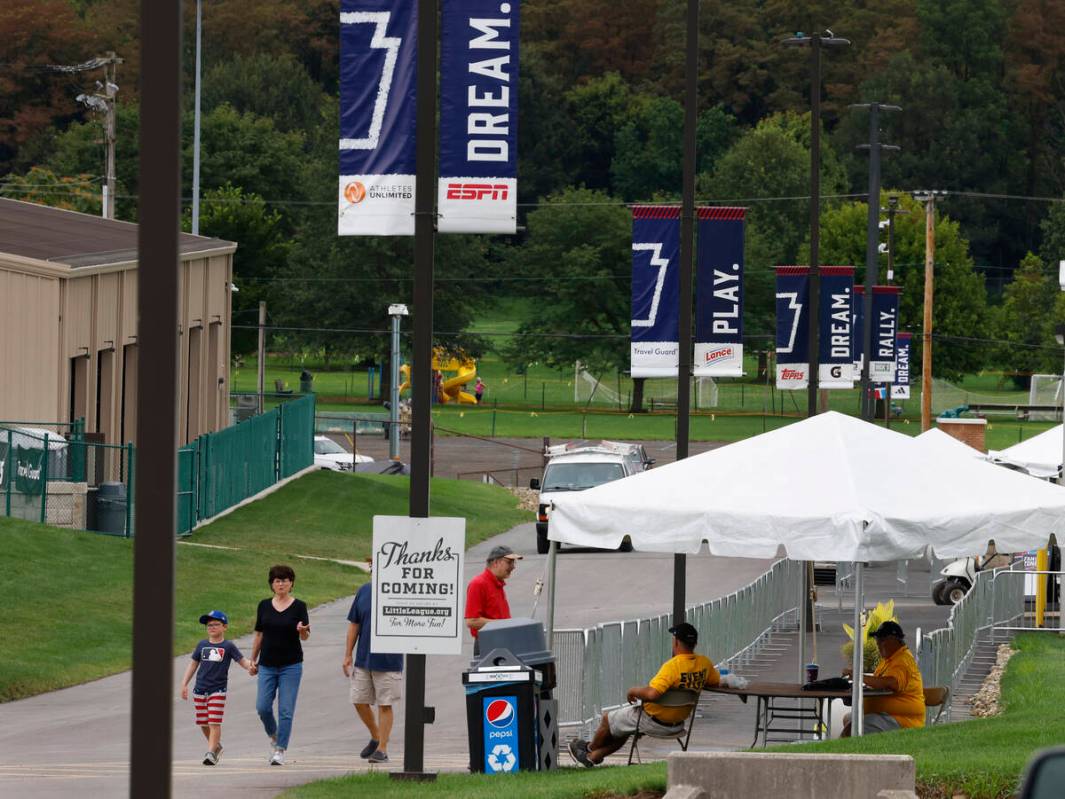Fans arrive at Howard J. Lamade Stadium where the Little League World Series will be held, on T ...