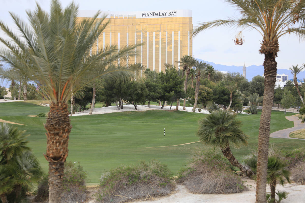 The Mandalay Bay hotel-casino towers above the Bali Hai Golf Club in Las Vegas. (Las Vegas Revi ...