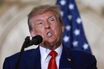 Former U.S. President Donald Trump speaks during an event at Mar-a-Lago April 4, 2023, in West ...