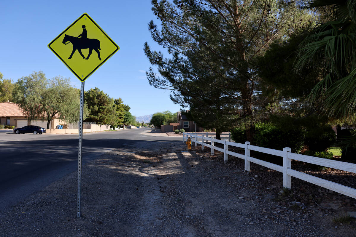 The intersection of West La Madre Way and Conough Lane in Las Vegas is shown Thursday, Aug. 17, ...