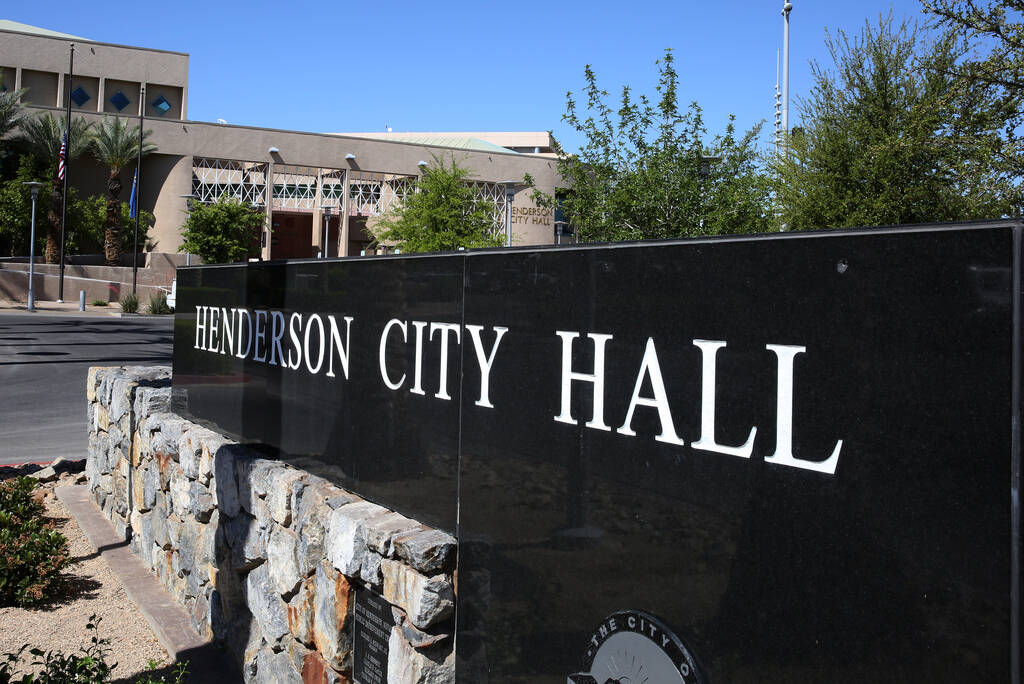 Henderson City Hall on Water Street is shown on Wednesday, April 25, 2018, in downtown Henderso ...