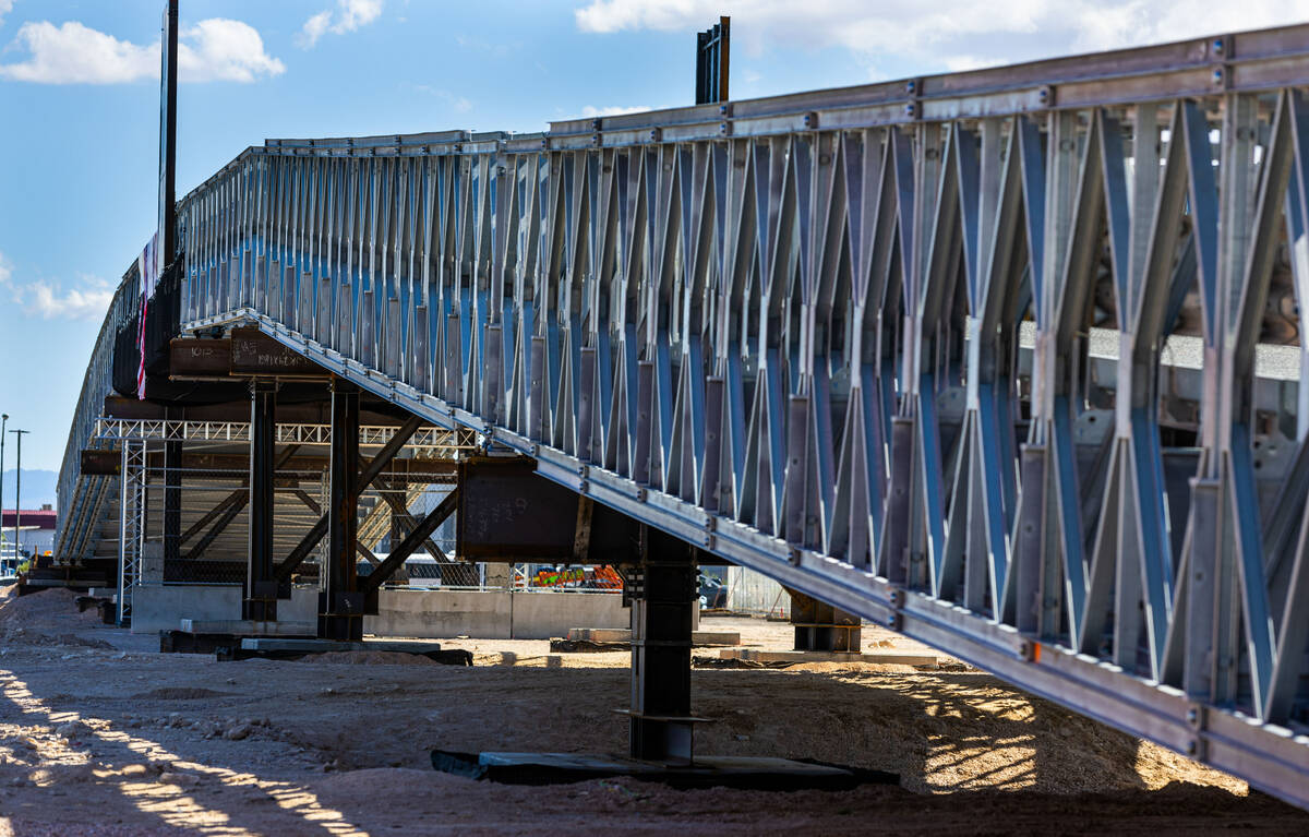 The Las Vegas Grand Prix, Inc. gives a preview of the temporary vehicular bridges at the Tropic ...