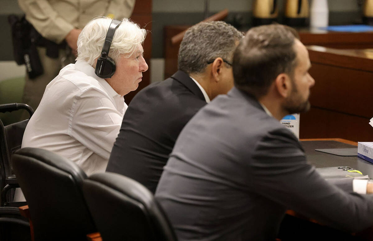 Thomas Randolph reacts upon hearing a guilty verdict in court at the Regional Justice Center in ...