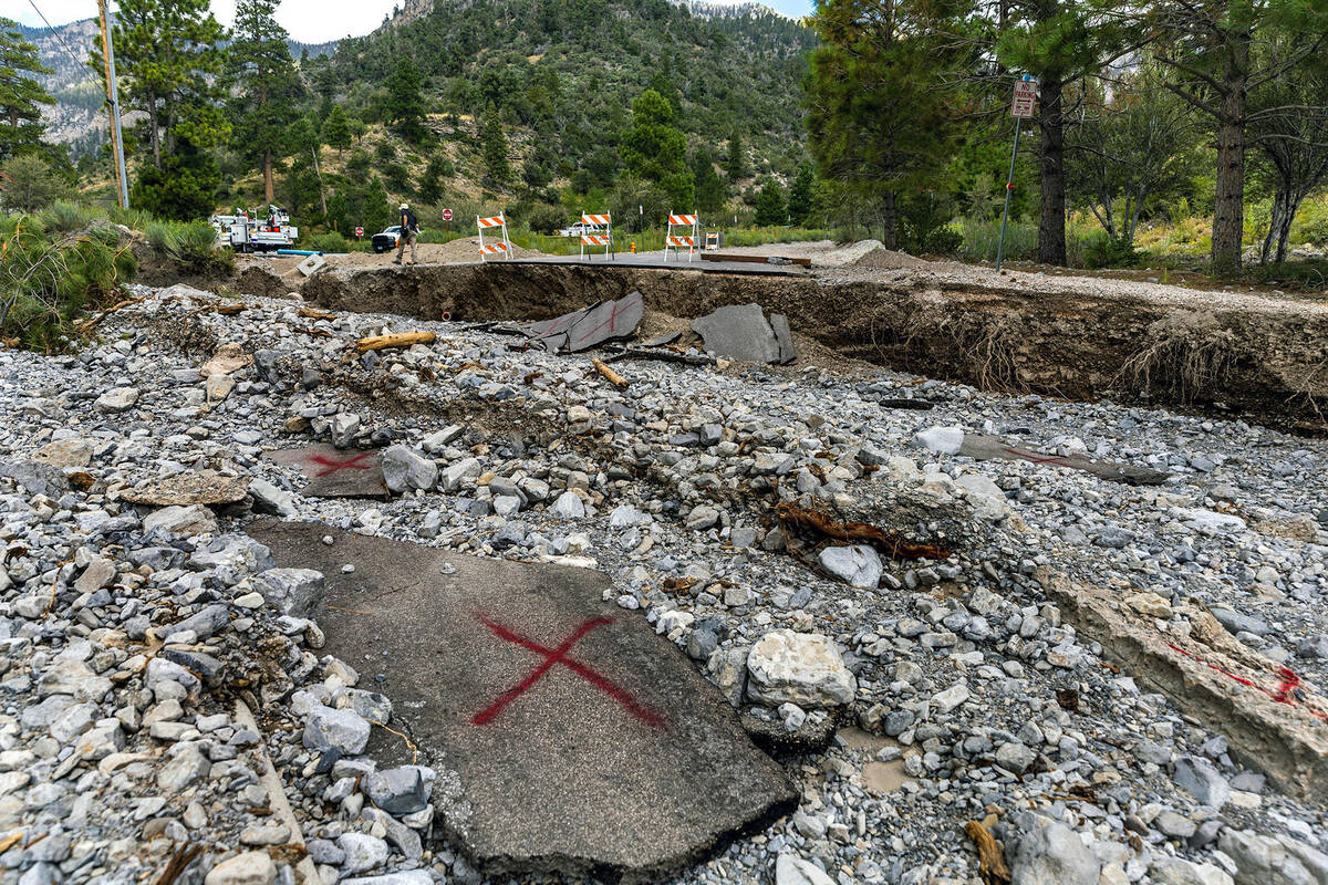 Much of Echo Road is missing or compromised as cleanup from the extensive damage of tropical st ...