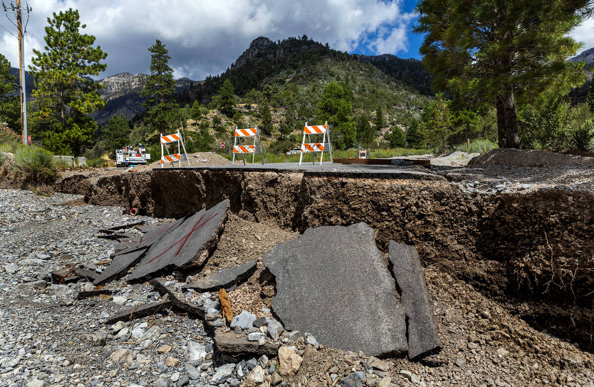 Much of Echo Road is missing or compromised as cleanup from the extensive damage of tropical st ...