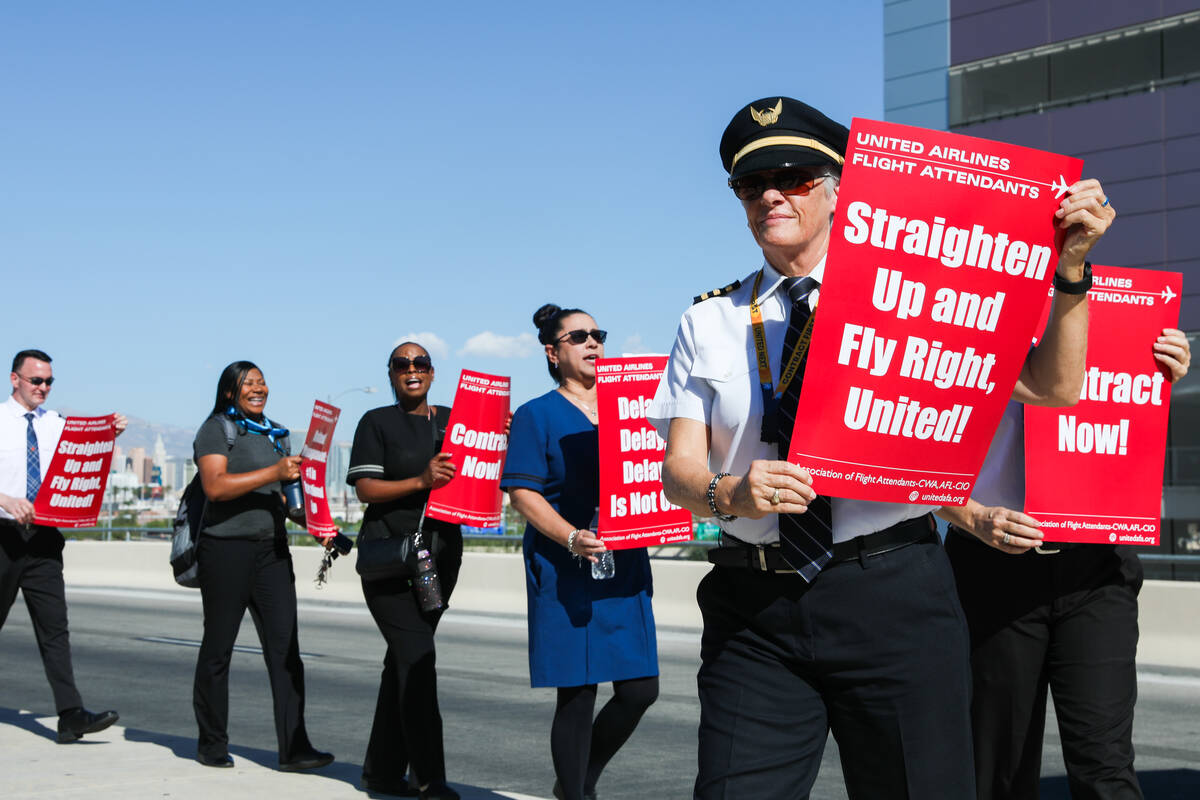 Ann, a pilot for United Airlines, and other flight attendants and pilots for United Airlines, r ...