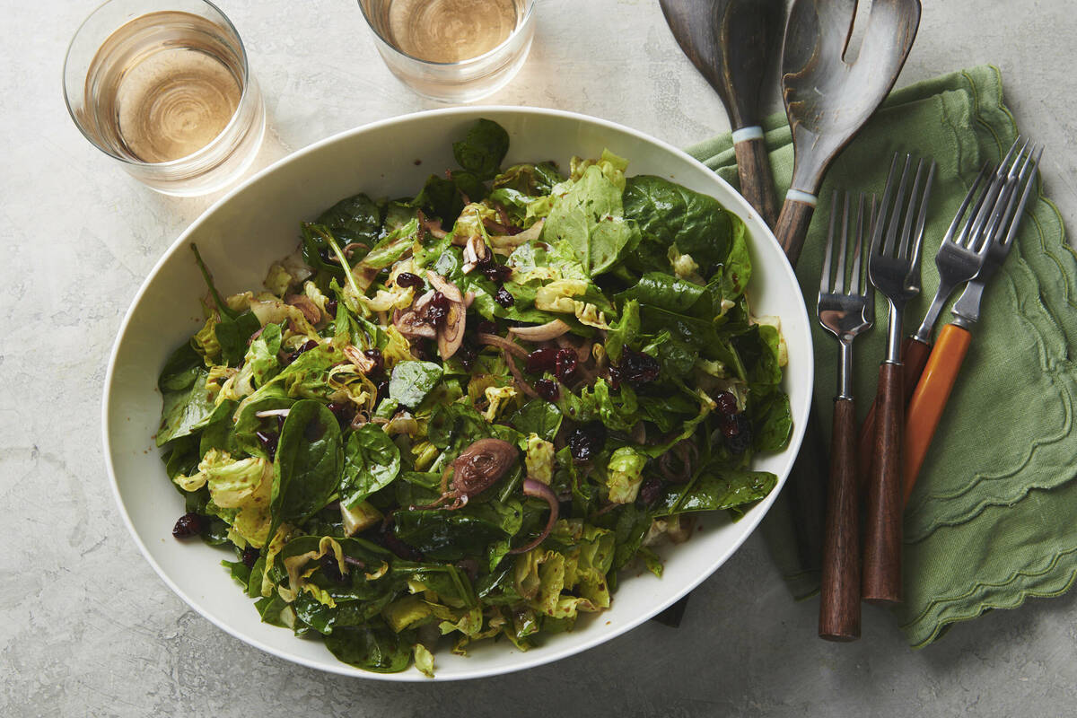 This August 2019 photo shows an autumn salad with a homemade vinaigrette. If you take a couple ...