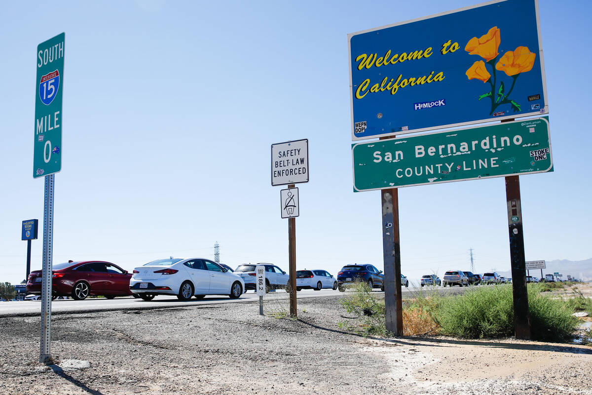 Cars traveling back to California after the Labor Day holiday weekend sit in traffic on Interst ...