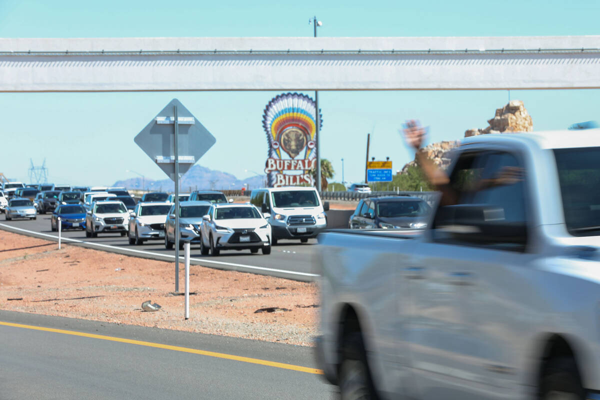 Cars traveling back to California after the Labor Day holiday weekend sit in traffic on Inters ...