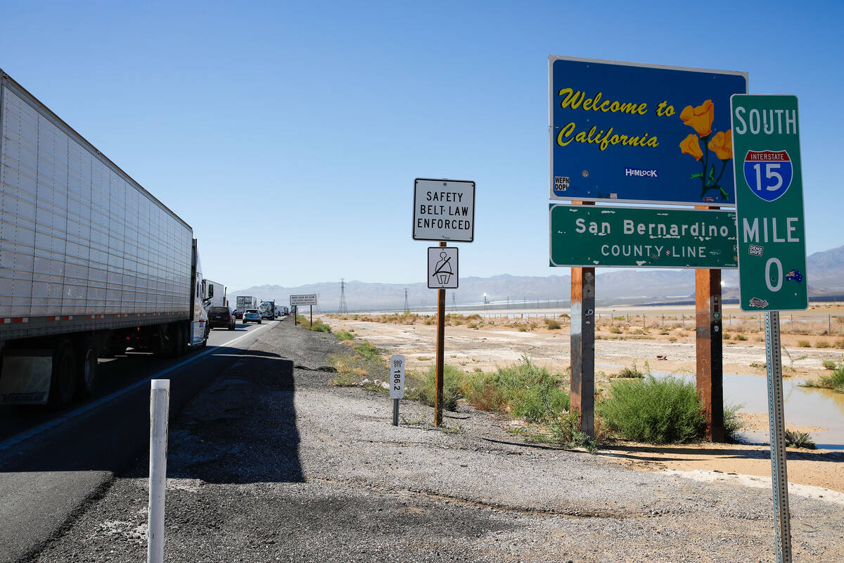 Cars traveling back to California after the Labor Day holiday weekend sit in traffic on Inters ...