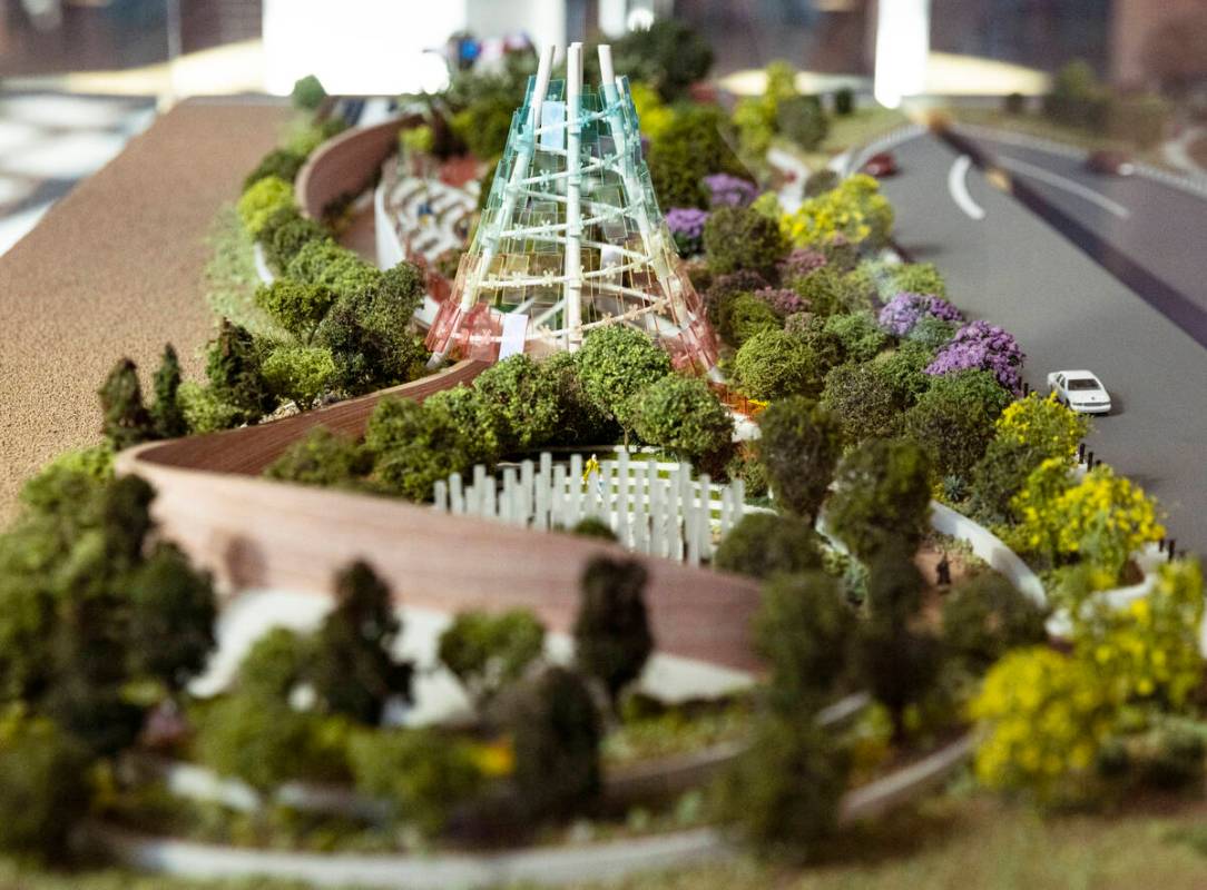 A model by JCJ Architecture is on display at the Clark County Government Center, on Tuesday, Se ...