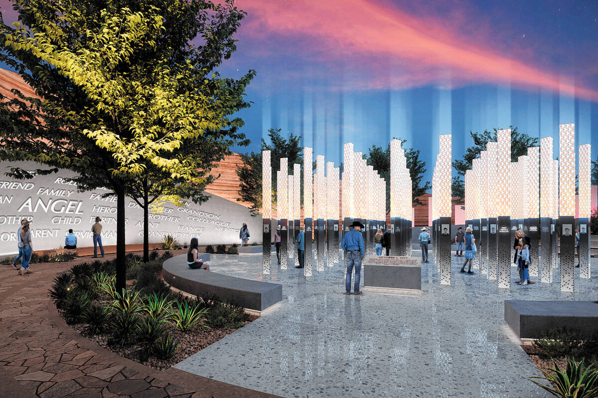A rendering of a proposed 1 October Memorial by JCJ Architecture. ( JCJ Architecture/courtesy t ...