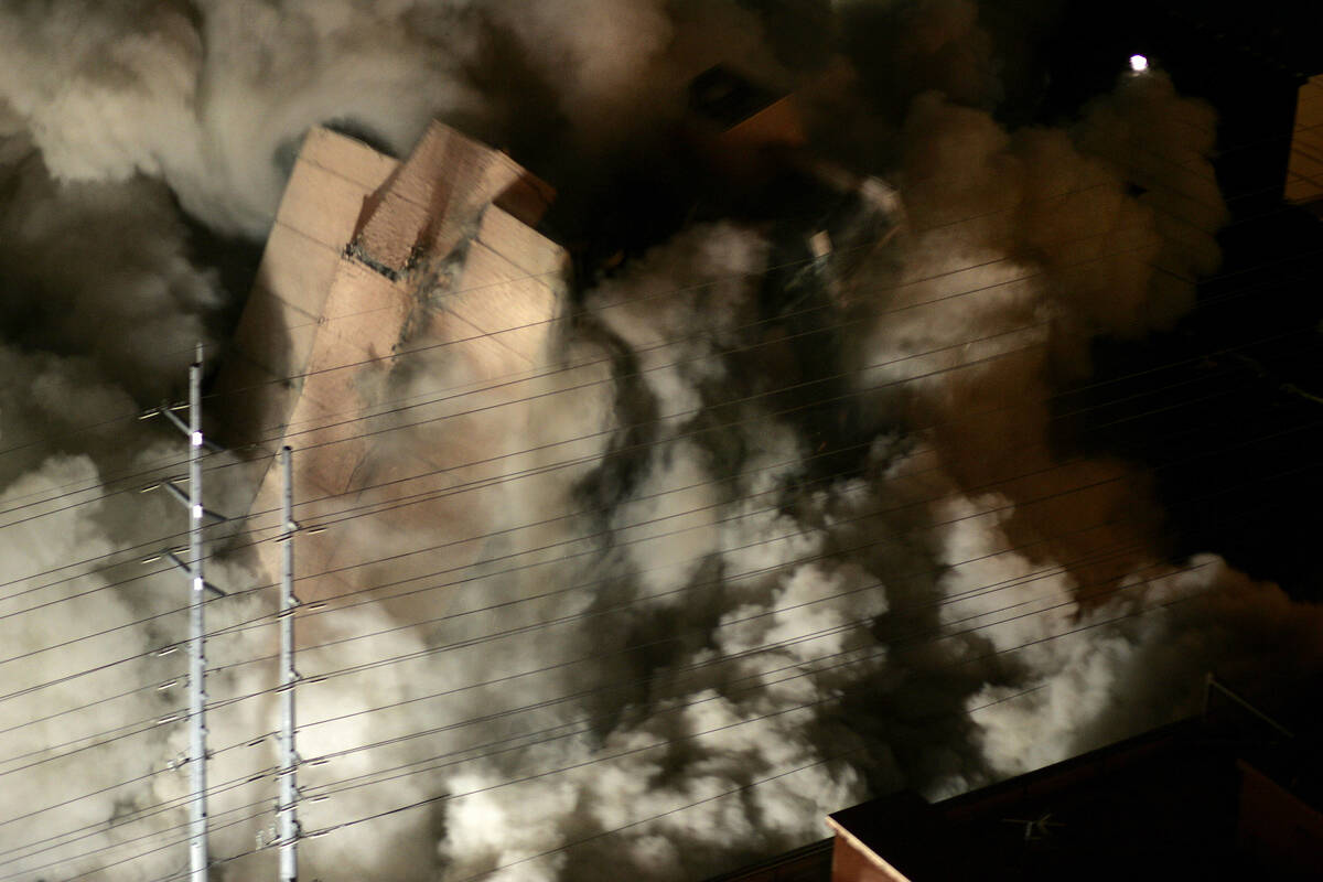 Bourbon Street Hotel and Casino is imploded in the early hours of Valentine's Day 2006. (Review ...