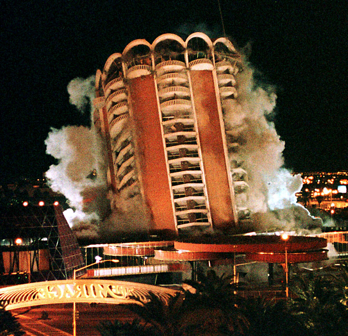 The Sands is imploded early on Nov. 26, 1996. (Review-Journal files)