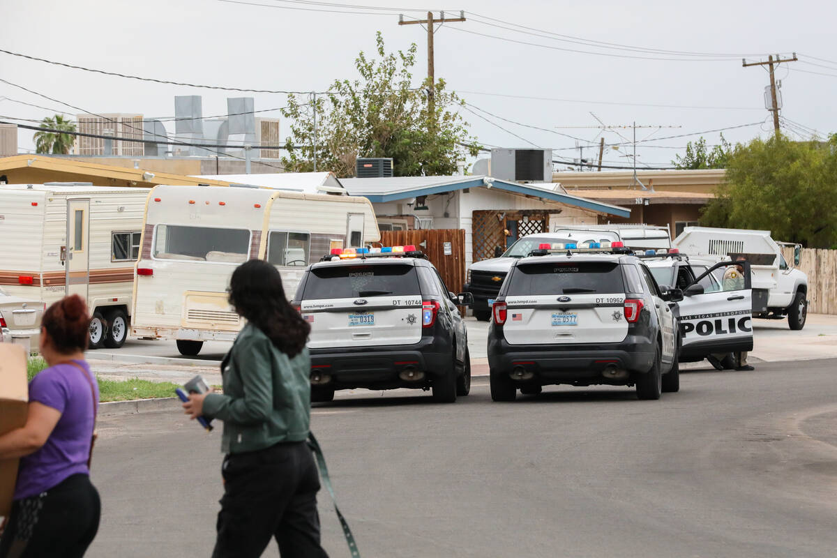 Police look for a suspect, who was involved in a shooting at a Circle K on the corner of Fremon ...