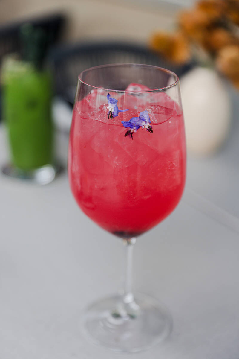 See You Next Summer, featuring Tito’s vodka, strawberry, lemon, fresh sage and hibiscus ...