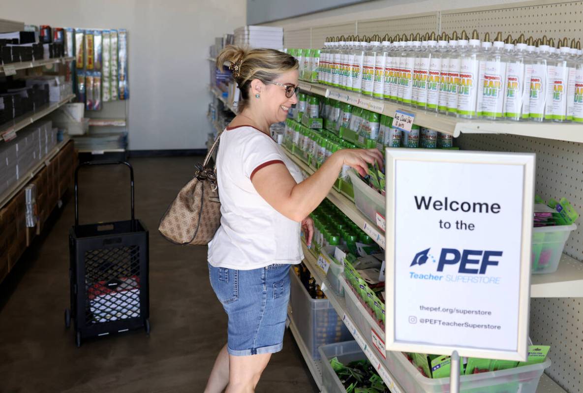 Shelley Montileaux, a 2nd grade teacher at Katz Elementary, shops at the newest The Public Educ ...