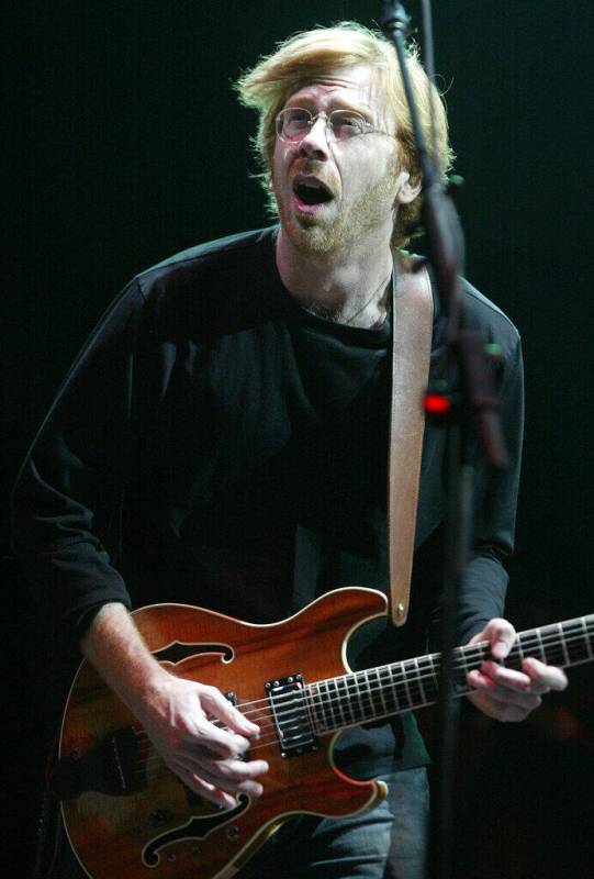 Trey Anastasio performs during the Vegoose music festival at Sam Boyd Stadium in October 2006 i ...