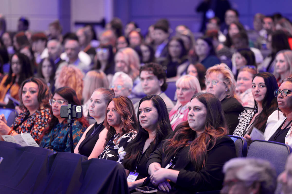 Attendees listen during 12th Annual Moonridge Foundation Philanthropy Leaders Summit at Zappos ...