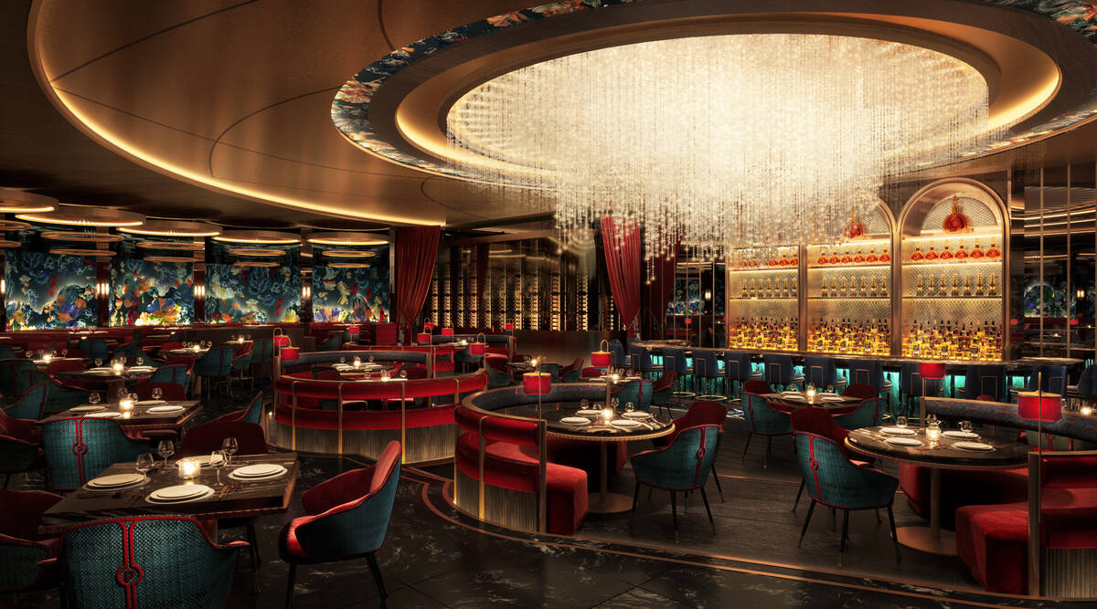 A rendering of Papi Steak at Fontainebleau Las Vegas, set to open Dec. 13, 2023, on the Strip. ...