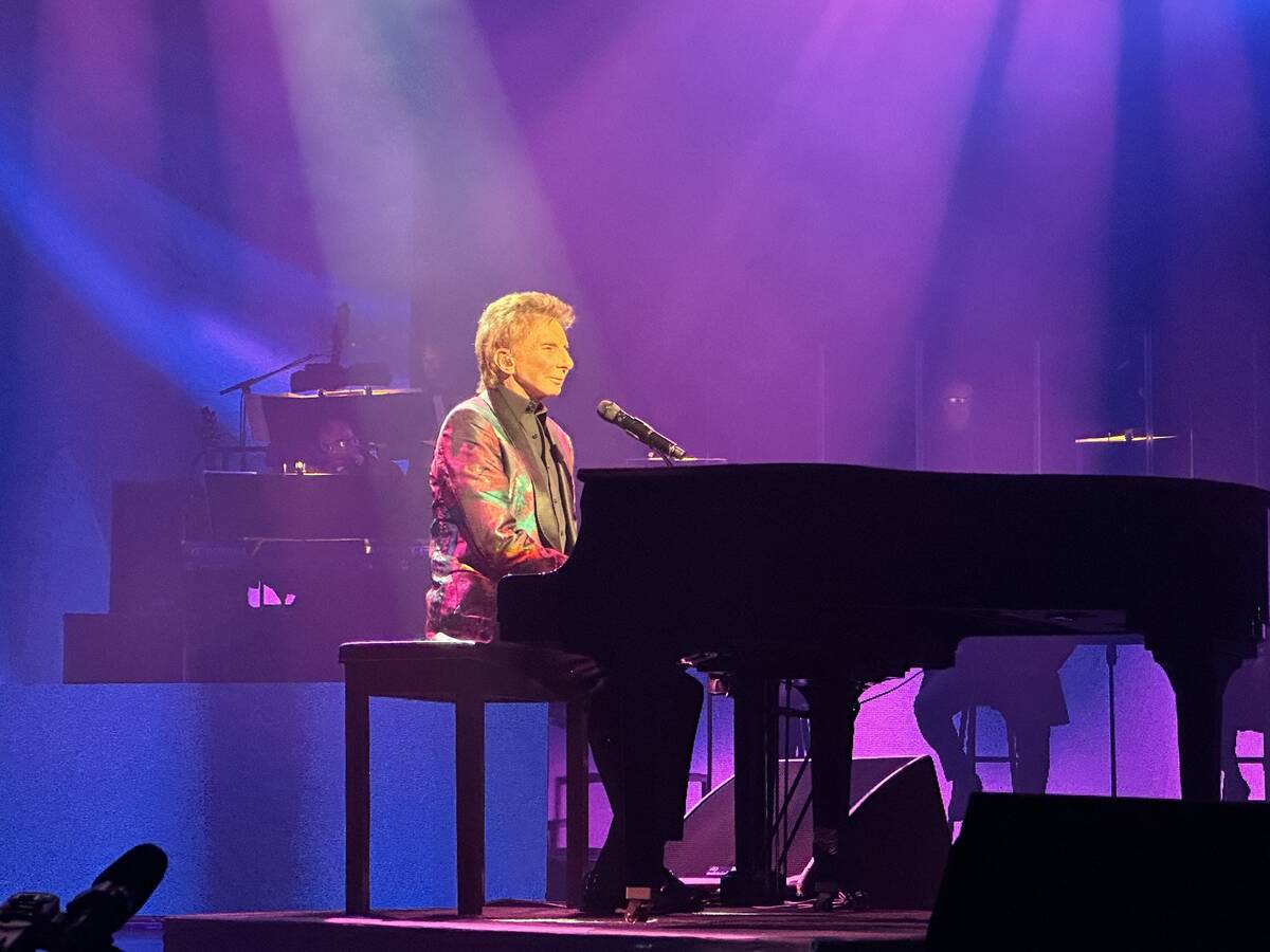 Barry Manilow performs at International Theater at Westgate Las Vegas as he overtakes Elvis Pre ...