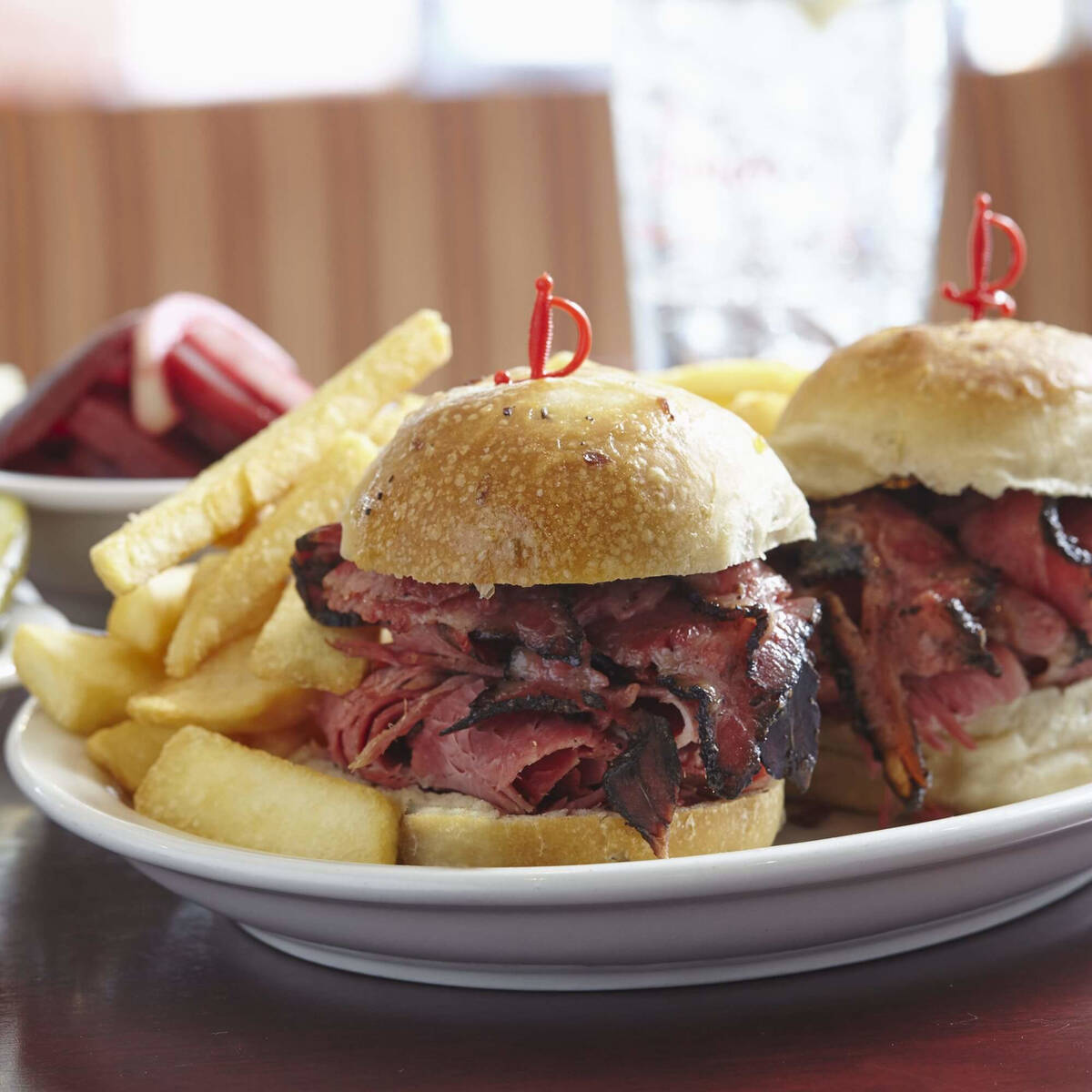 Corned beef and pastrami sandwiches from Junior's, the New York City restaurant and baker famed ...