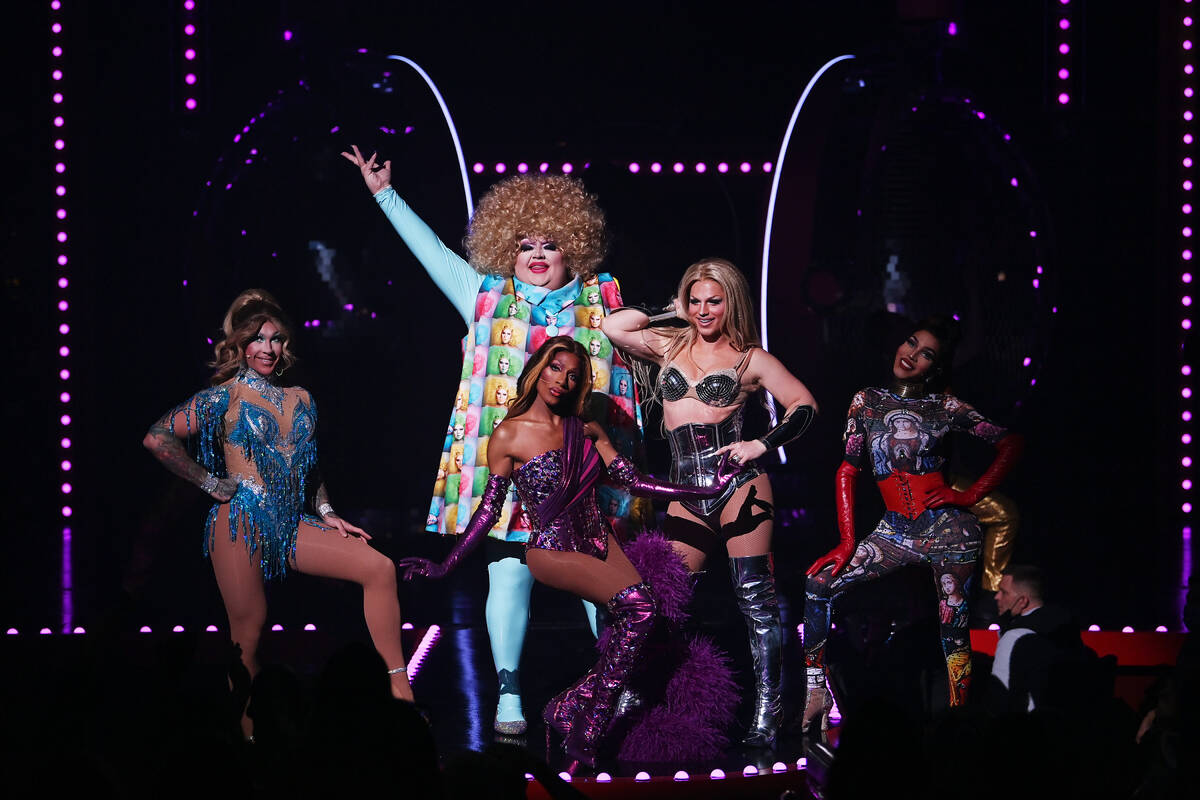 Drag queens Kameron Michaels, Eureka O'Hara, Jaida Essence Hall, Derrick Berry and Trinity K. B ...