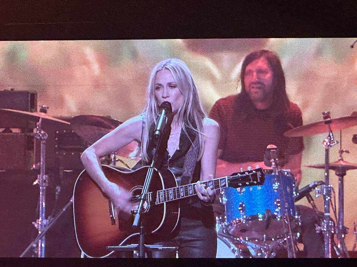 Sheryl Crowe performs at the first night of iHeartRadio Music Festival at T-Mobile Arena on Fri ...