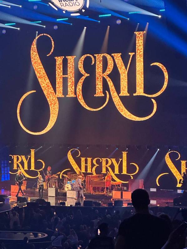 The stage set for Sheryl Crowe is shown on the first night of iHeartRadio Music Festival at T-M ...