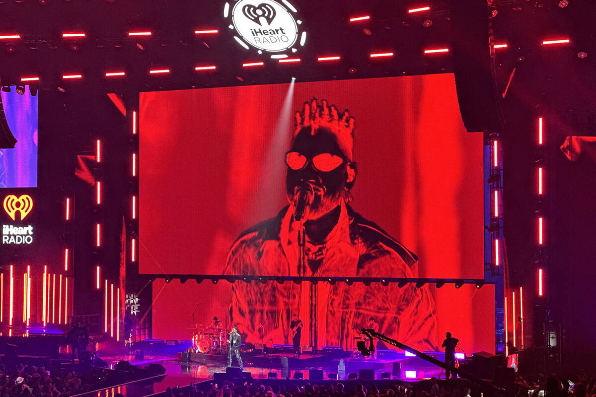 Miguel performs at the first night of iHeartRadio Music Festival at T-Mobile Arena on Friday, S ...