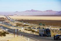 Interstate 15 at the Nevada-California border on Sunday, Dec. 5, 2021. (Rachel Aston Las Vegas ...