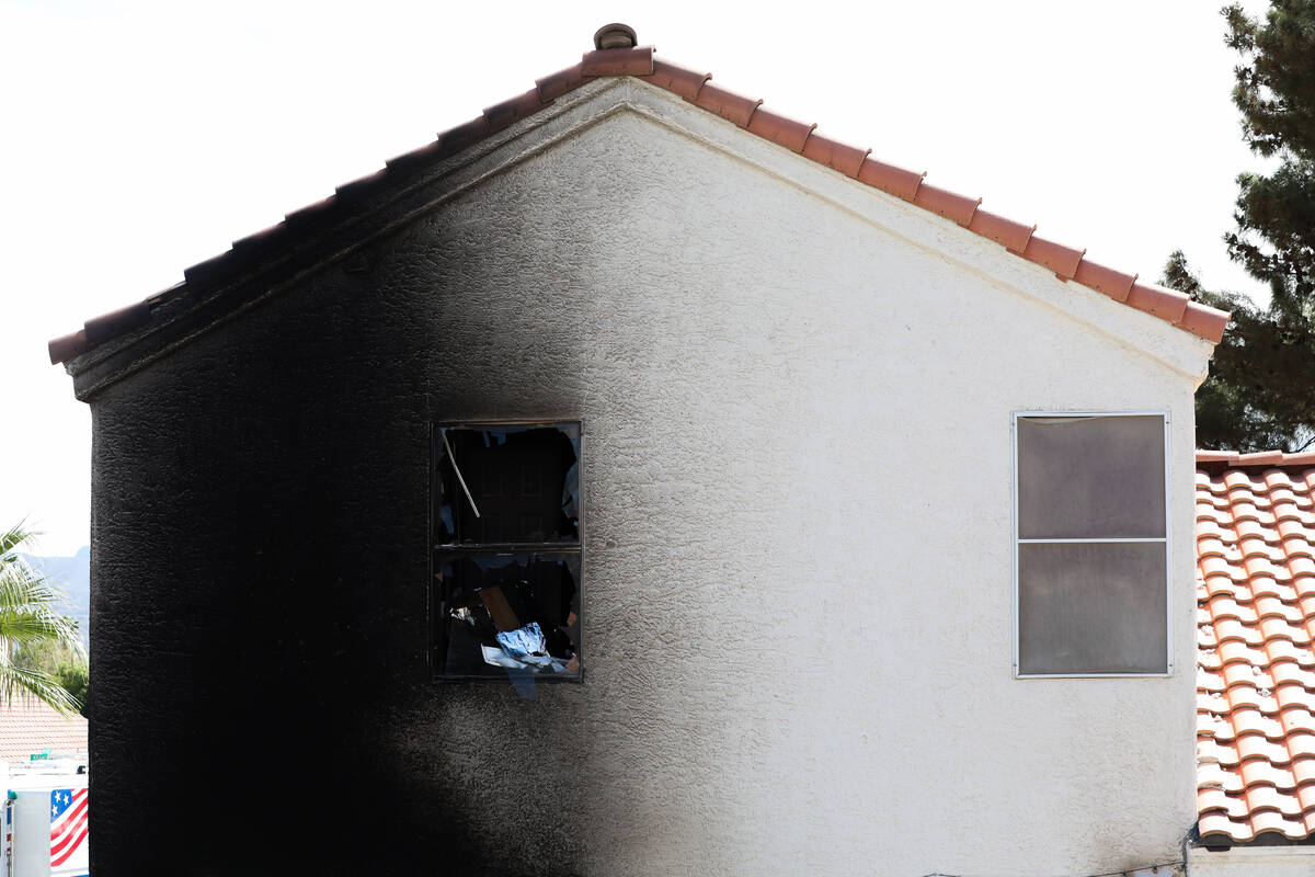 A home on the 1900 block of Kransten Drive in Henderson, as seen in the aftermath of a fire tha ...