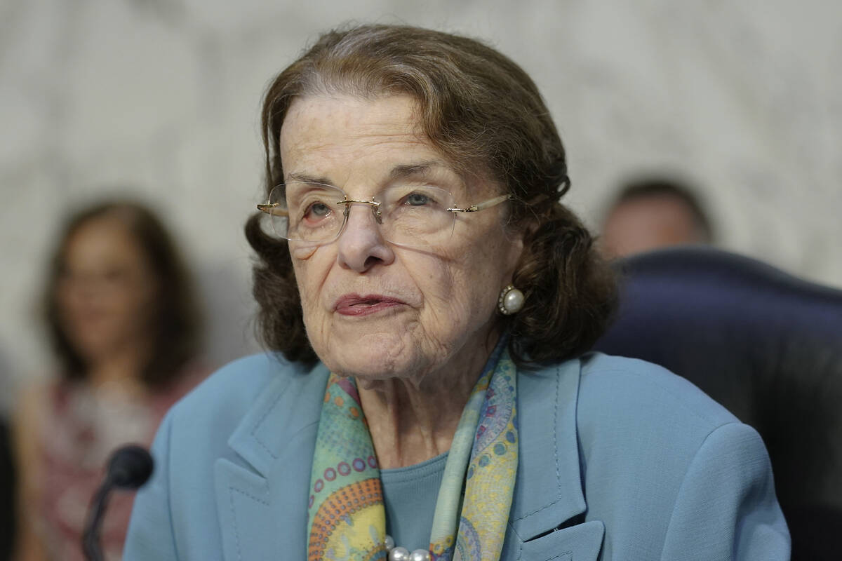 FILE - Sen. Dianne Feinstein, D-Calif., speaks during a confirmation hearing Wednesday, July 12 ...