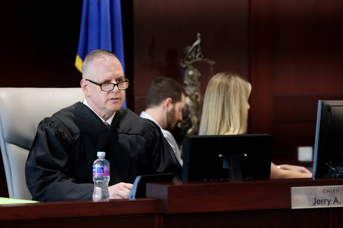 Chief Judge Jerry Wiese listens as an indictment in the 1996 murder of Tupac Shakur is announce ...