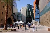 Conventioneers arrive for the biannual Las Vegas Market home furnishing and decor trade show at ...