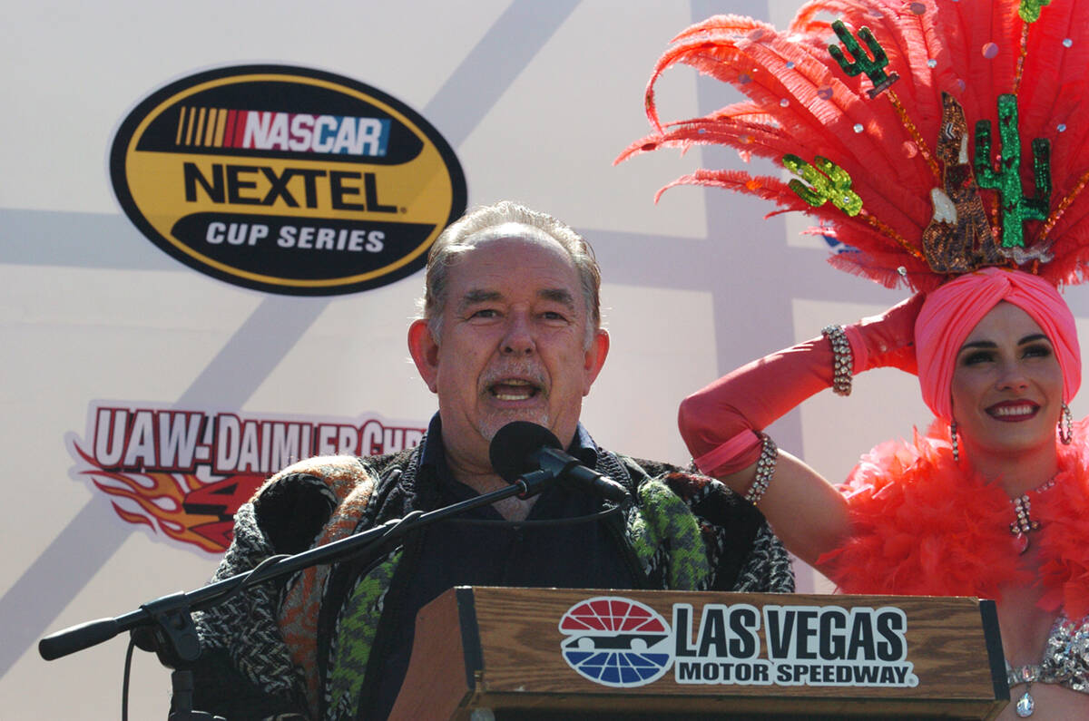 Robin Leach during pre-race for the 7th Annual UAW-Daimler Chrysler 400 NASCAR Nextel Cup Serie ...